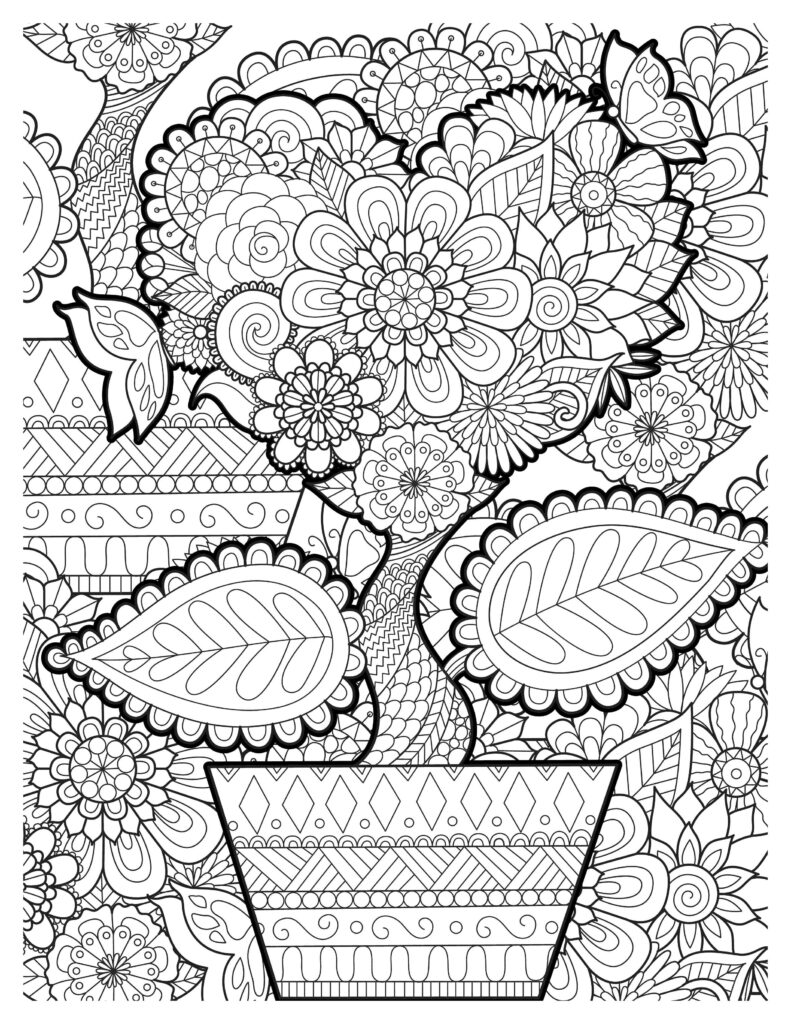 Free Printable Adult Coloring Pages Flowers: A Guide To Relaxation And 