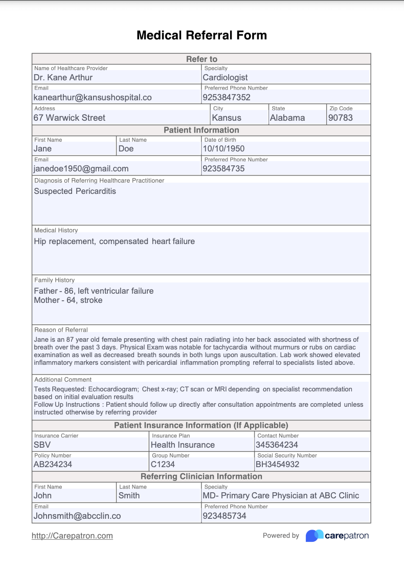 Printable Blank Referral Form: A Comprehensive Guide for Healthcare ...