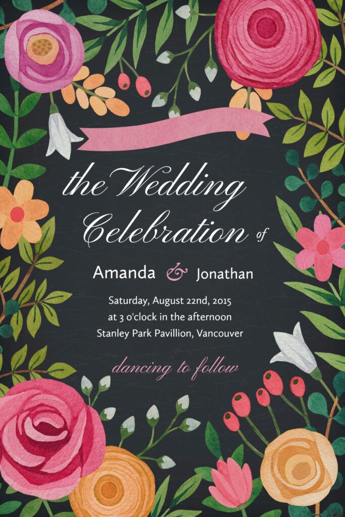 20 Free Wedding Invitation Template Cards Printable And Editable PSD