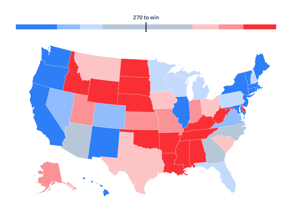 2025 Electoral College Map Based On Polls Colin Lewis