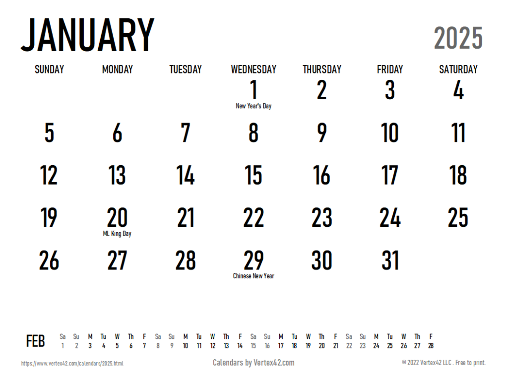 2025 Printable Monthly Calendar A Free Customizable Planning Tool 