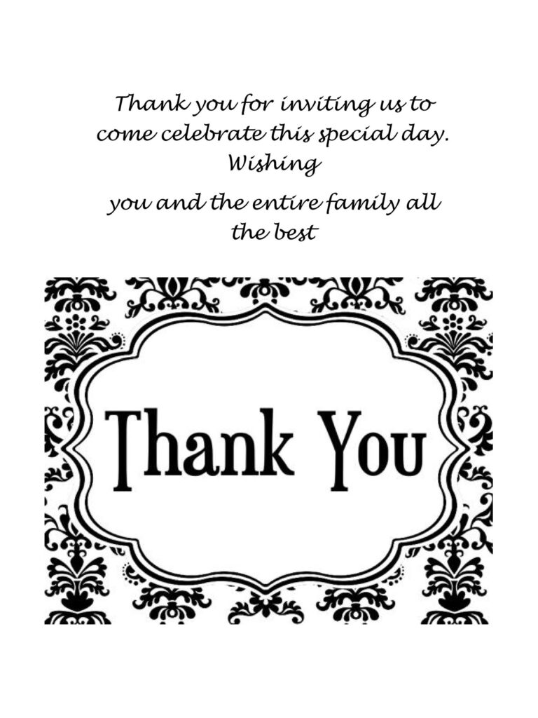 30 Free Printable Thank You Card Templates Wedding Graduation Business 