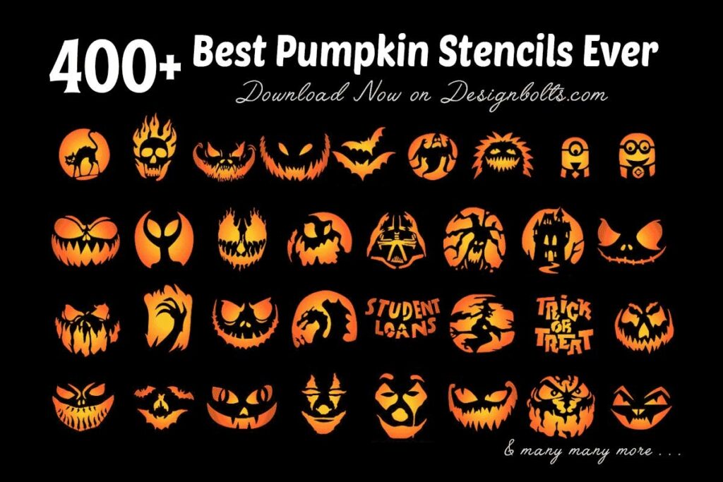 420 Free Printable Halloween Pumpkin Carving Stencils Patterns 