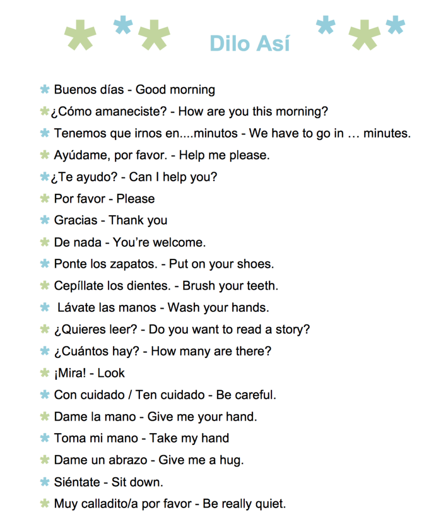 61 Common Spanish Phrases To Use With Kids A Printable List Spanish 