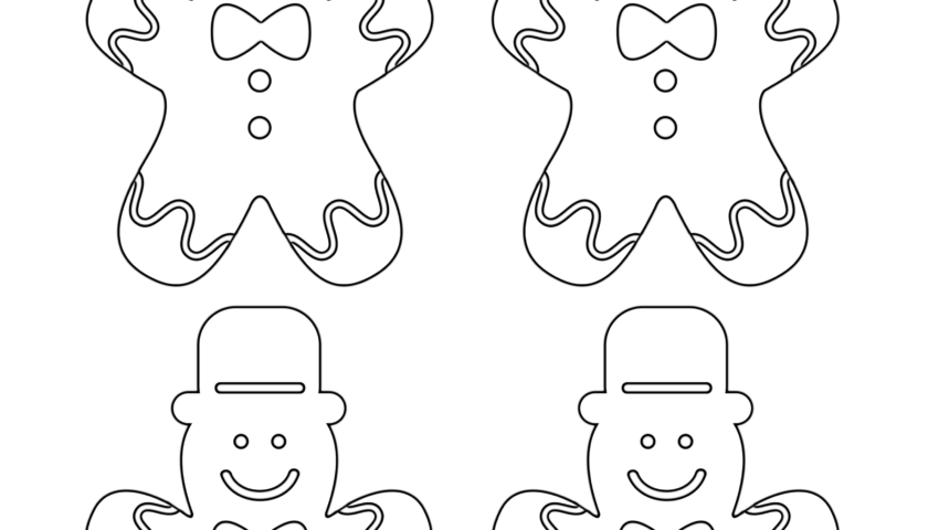 8 Free Printable Large And Small Gingerbread Man Templates