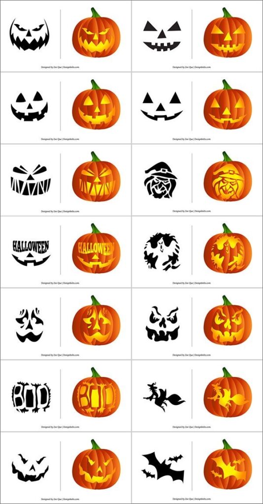 850 Free Printable Halloween Pumpkin Carving Stencils Patterns 