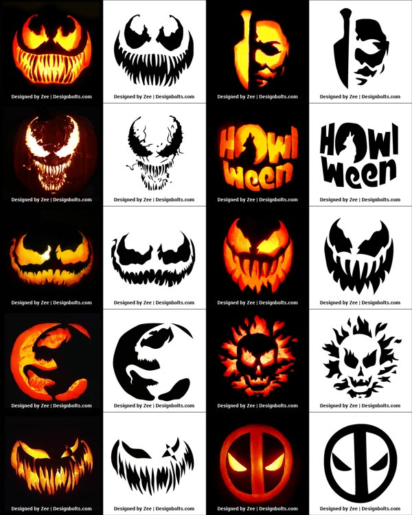 850 Free Printable Halloween Pumpkin Carving Stencils Patterns 