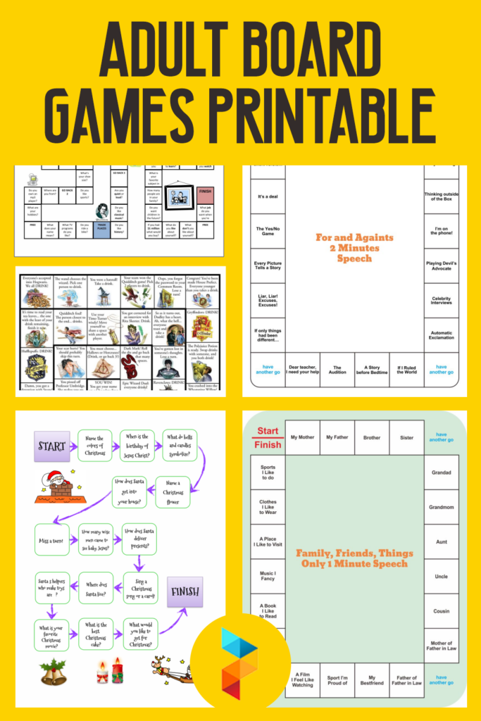 Adult Board Games 10 Free PDF Printables Printablee