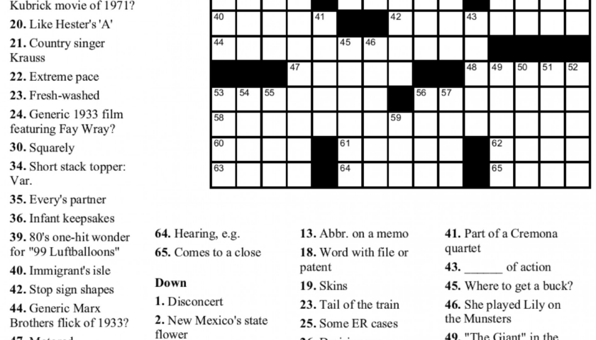 Best Free Printable Crossword Puzzles