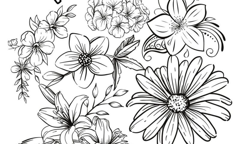 Black And White Coloring Pages For