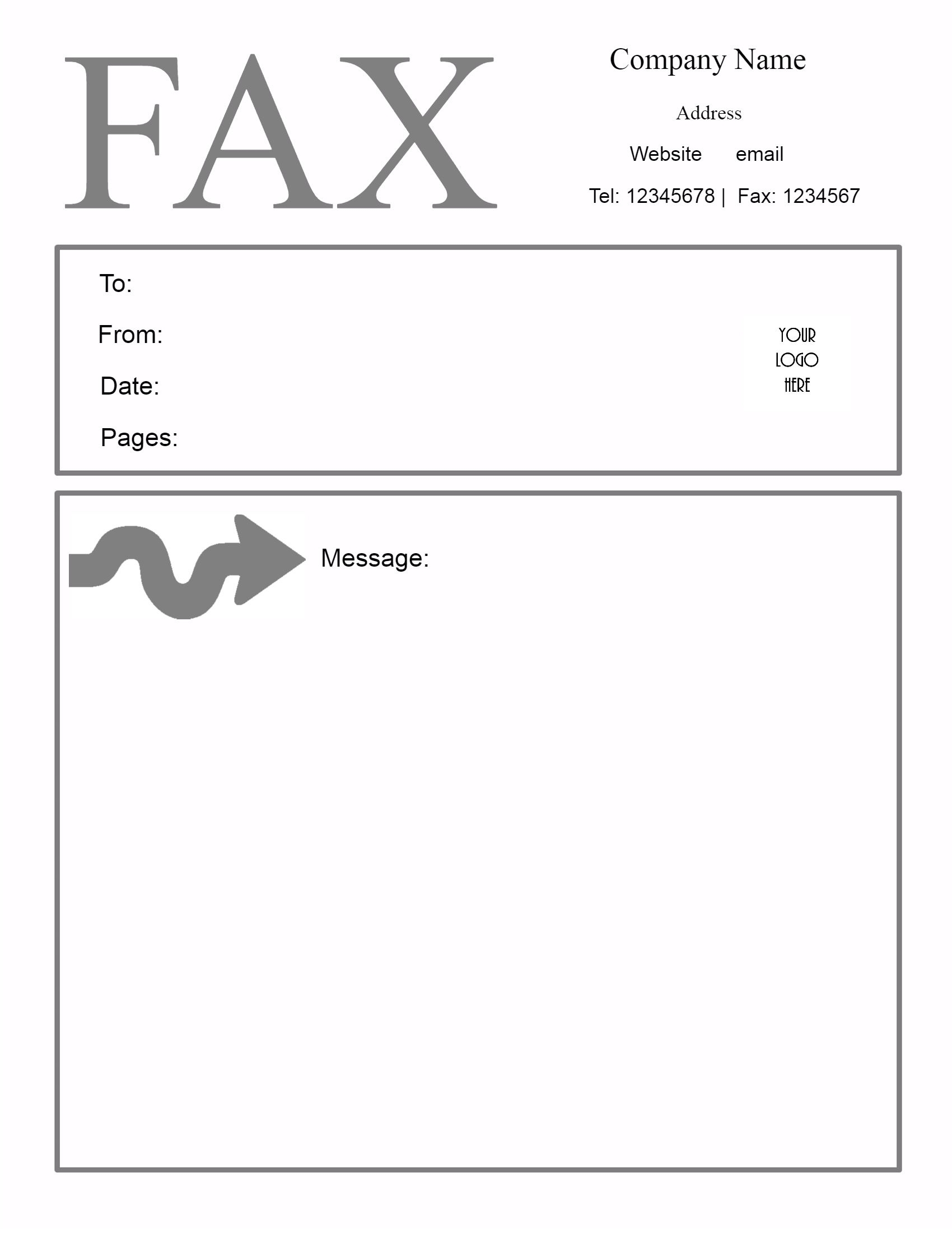 Blank Fax Cover Sheet Printable