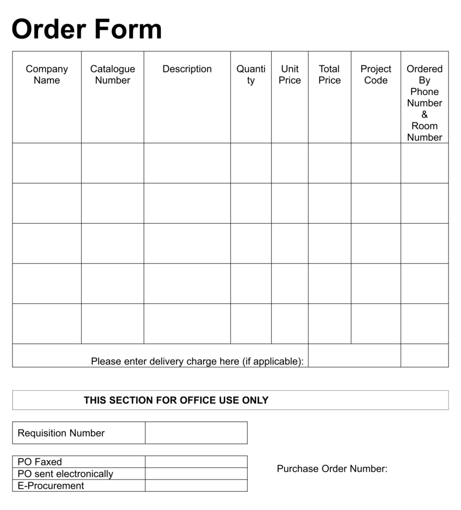 Blank Order Forms 10 Free PDF Printables Printablee