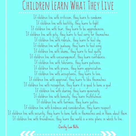 BLISSFUL ROOTS Children Learn What They Live Printable