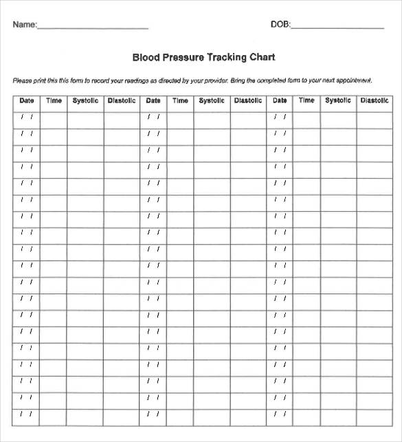 Blood Pressure Printable Chart Free