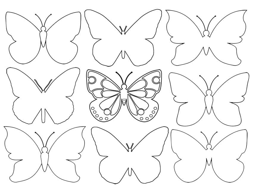 Butterfly Template Free Printable Butterfly Outlines One Little Project