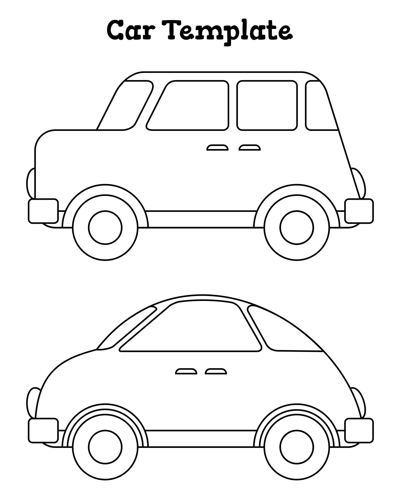 Car Template For Kids 10 Free PDF Printables Printablee