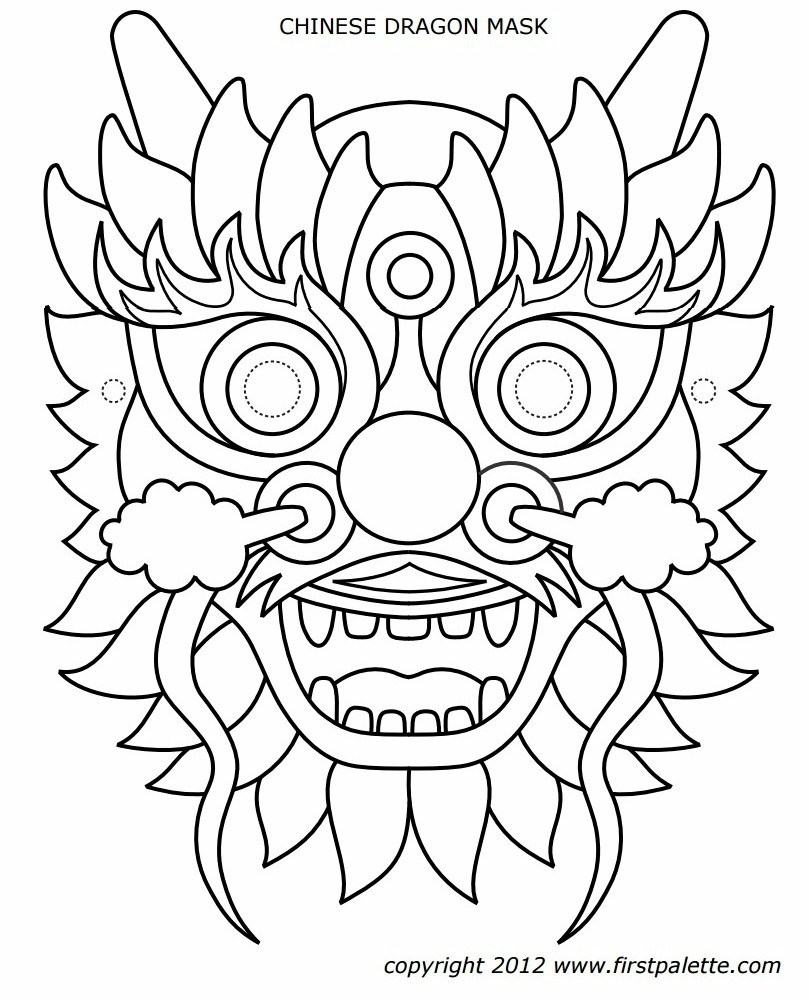 Chinese New Year Dragon Head Template