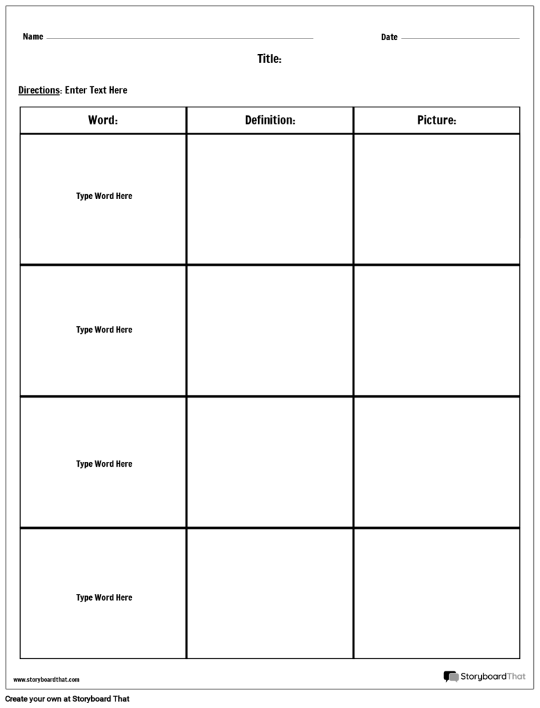 Definition Template Maker