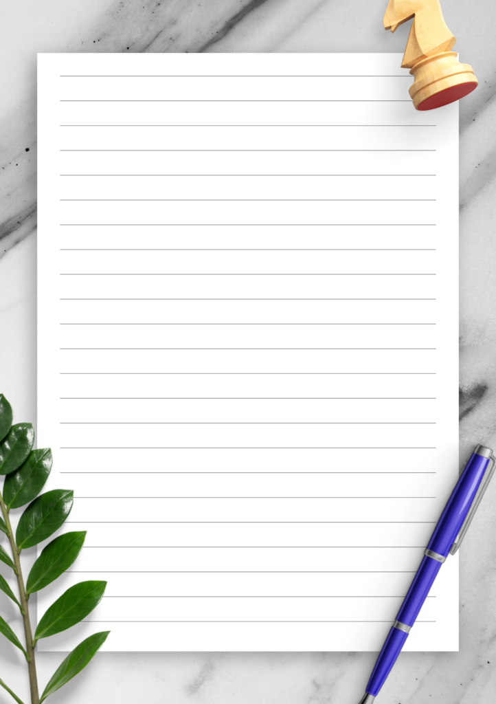 Downloadable Printable Lined Paper A4