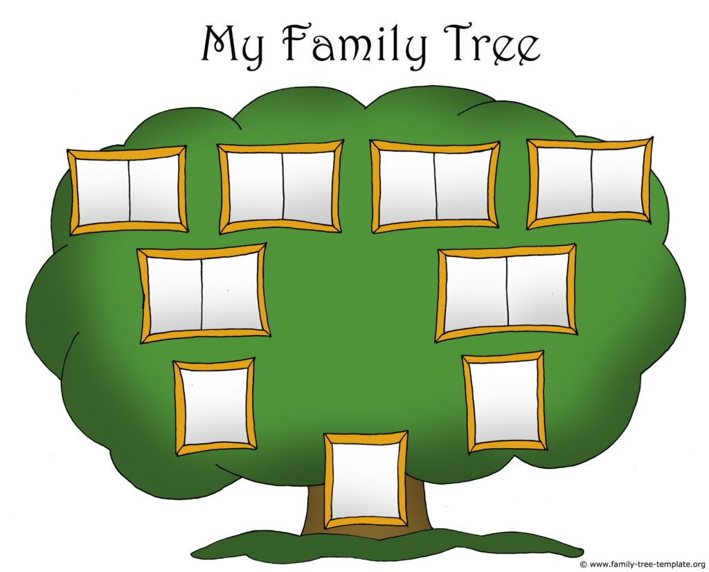 Family Tree Template For Kids Printable Genealogy Charts