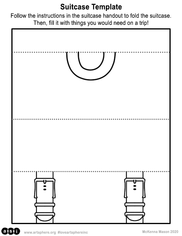 Foldable Printable Suitcase Template