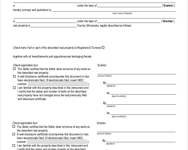 FREE 8 Sample Quick Claim Deed Forms In PDF MS Word