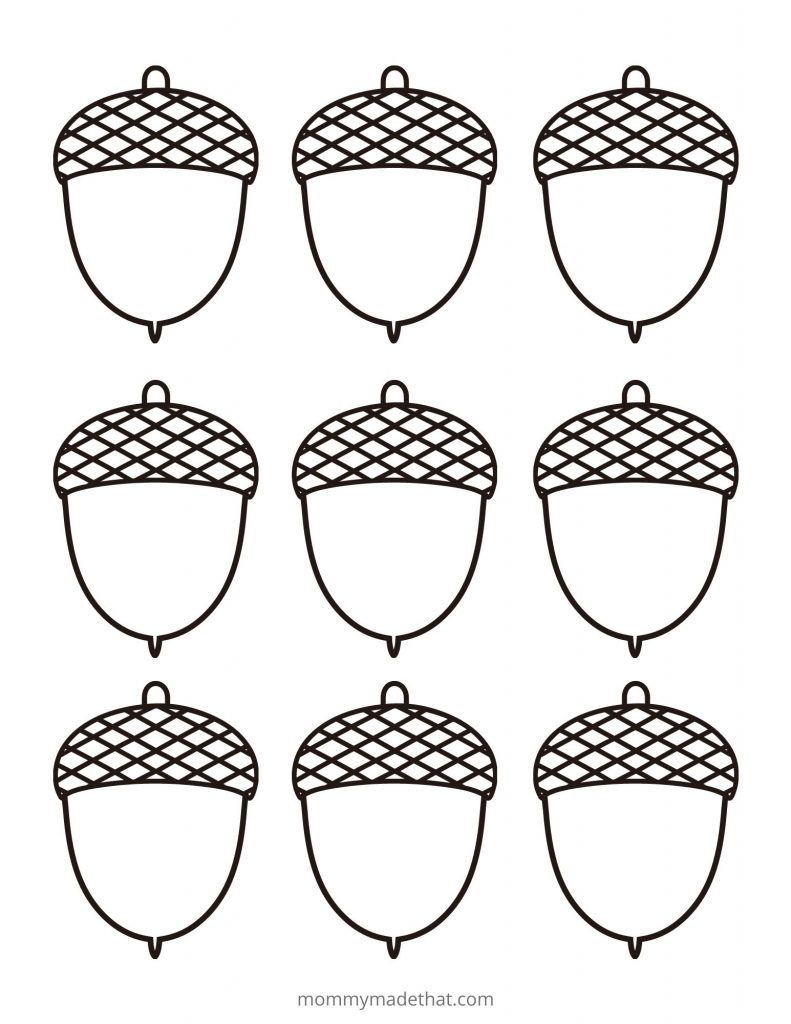 Free Acorn Template Printables Acorn Crafts Preschool Fall Preschool 