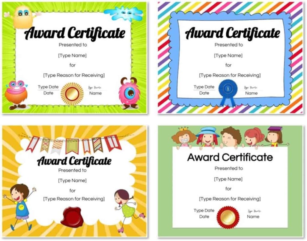 Free Custom Certificates For Kids Customize Online Print At Home