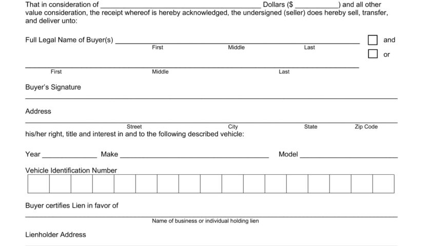 Free Fillable Vehicle Bill Of Sale Form PDF Templates