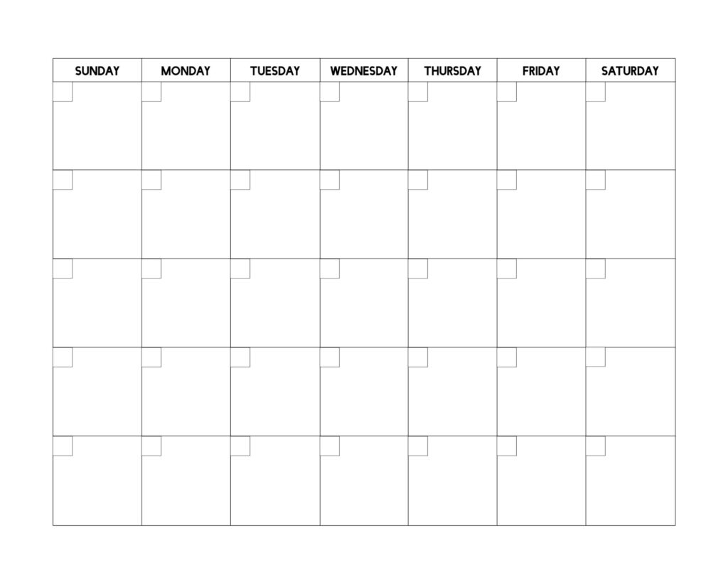 Free Printable Blank Calendar Template Paper Trail Design Printable 