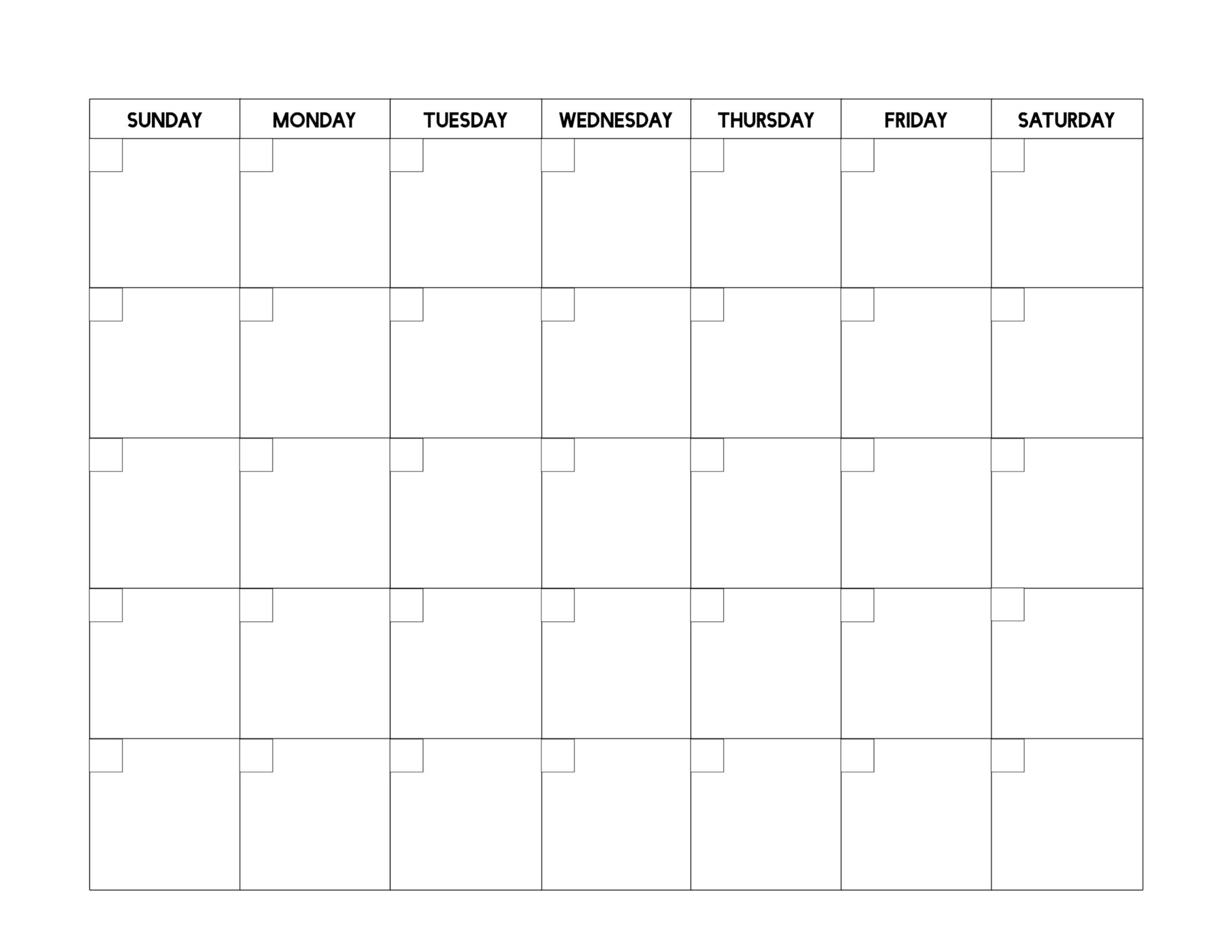 Free Printable Blank Calendar Template Paper Trail Design Printable