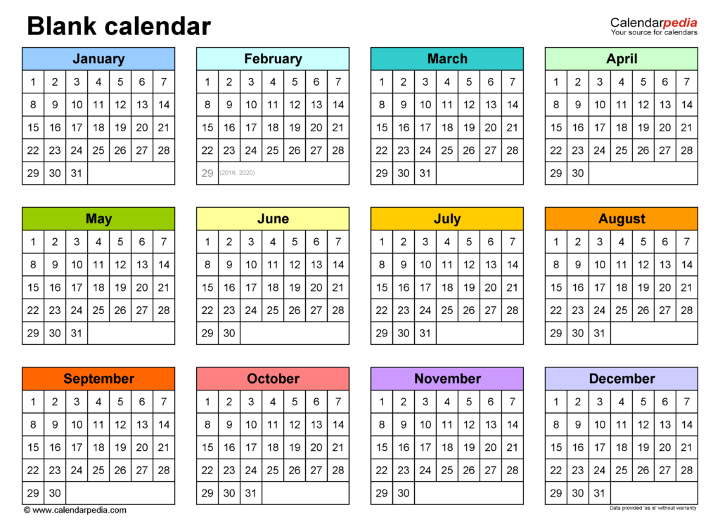 Free Printable Blank Calendar Templates Organize Your Life Effortlessly 