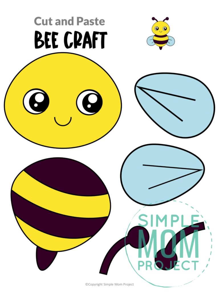 Free Printable Bumble Bee Craft Template Simple Mom Project