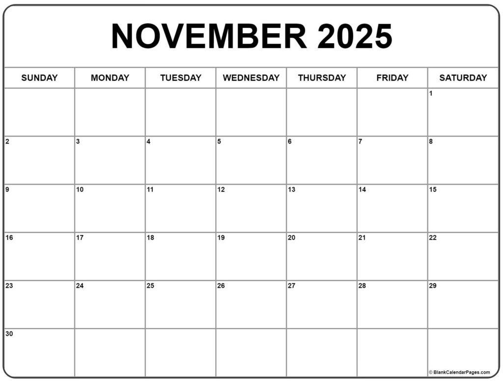 Free Printable Calendar 2025 Monthly November A Comprehensive Guide To 