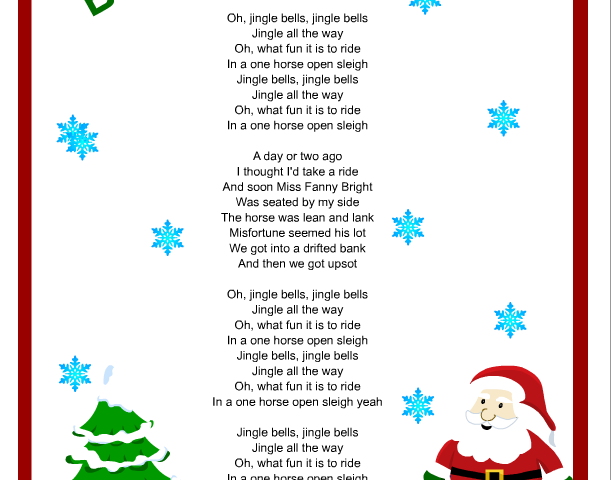 Free Printable Christmas Carols And Songs Lyrics