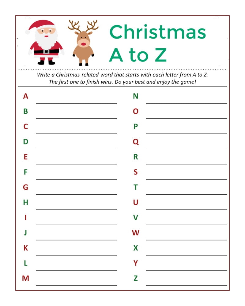 Free Printable Christmas Games And Puzzles Printable Lab