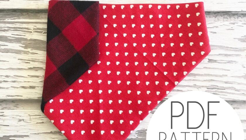 Free Printable Dog Bandana Pattern Easy Sewing Tutorial AAC