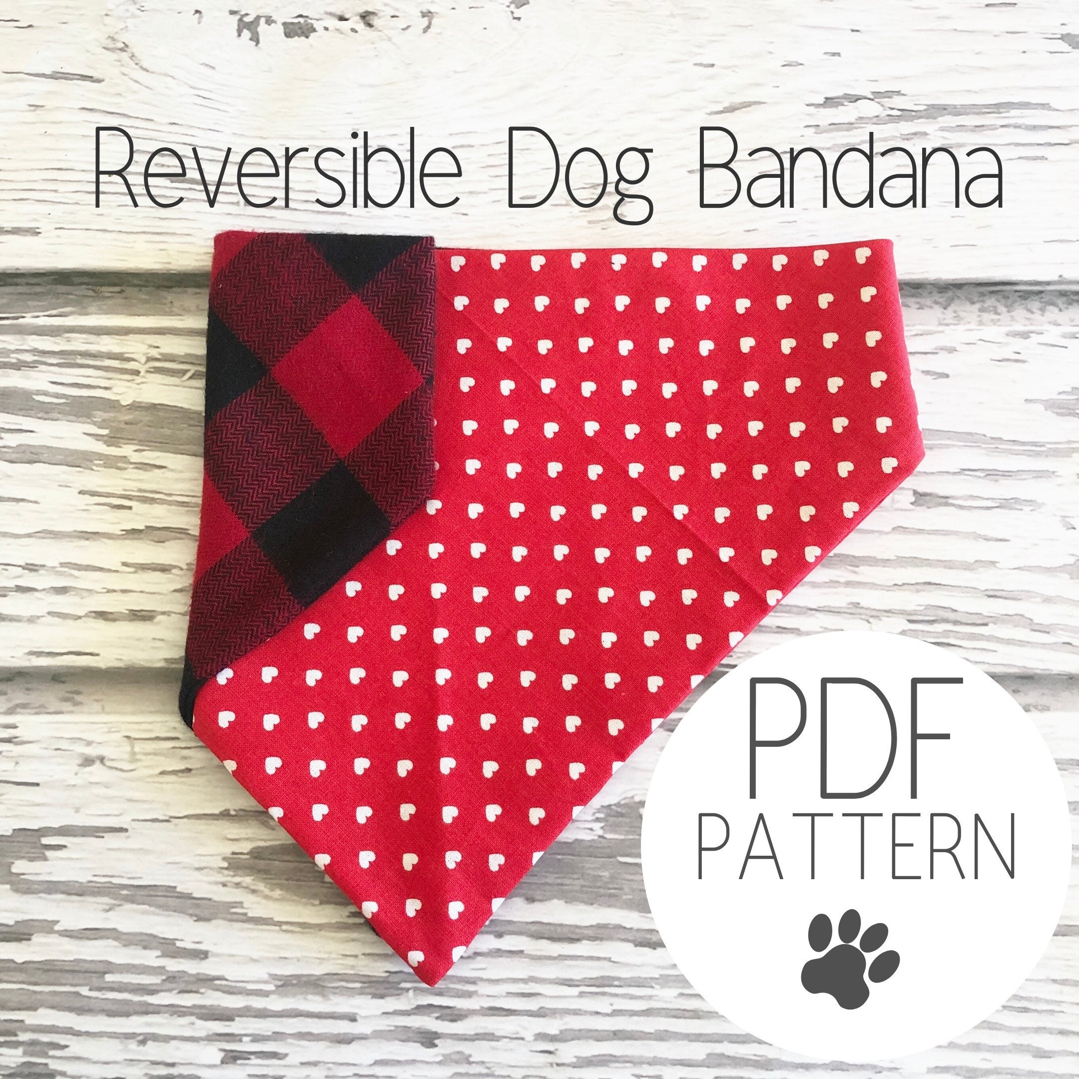 Free Printable Dog Bandana Pattern Easy Sewing Tutorial AAC