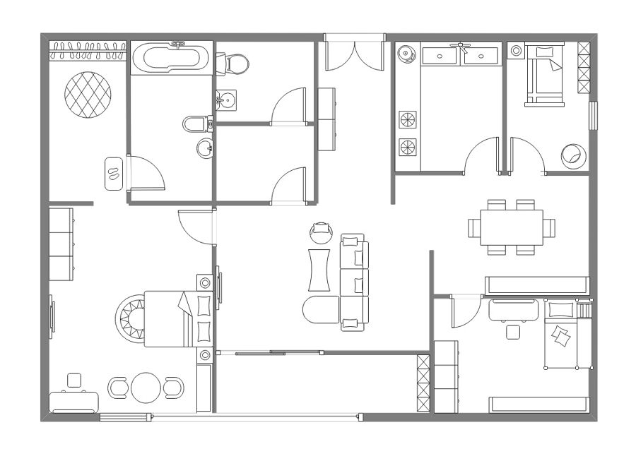 Free Printable Floor Plan Templates Edraw