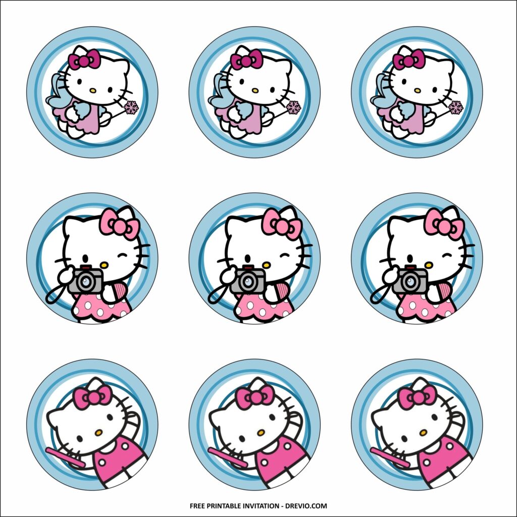  FREE PRINTABLE Hello Kitty Birthday Party Kits Templates