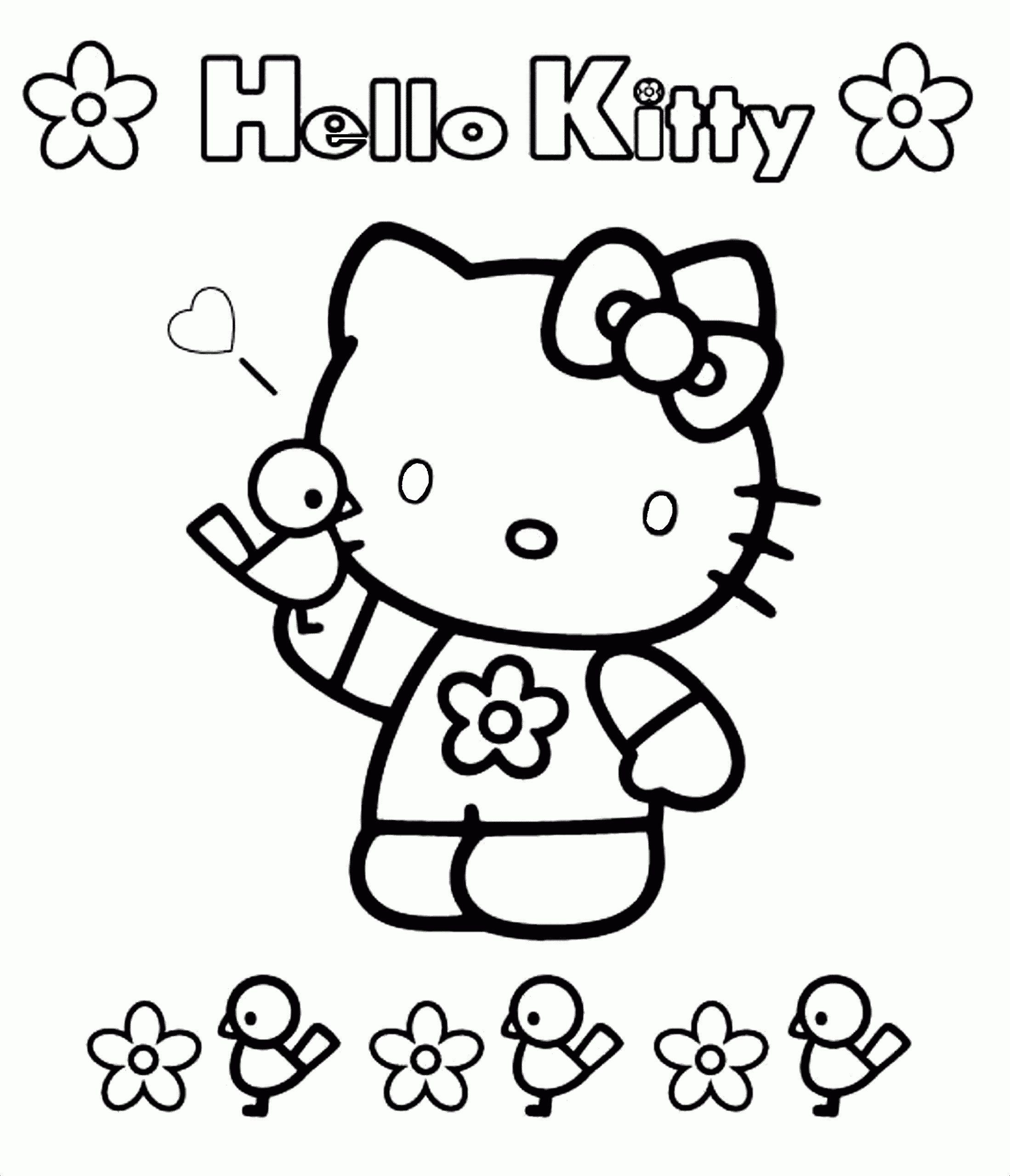 Free Printable Hello Kitty Coloring Pages For Kids