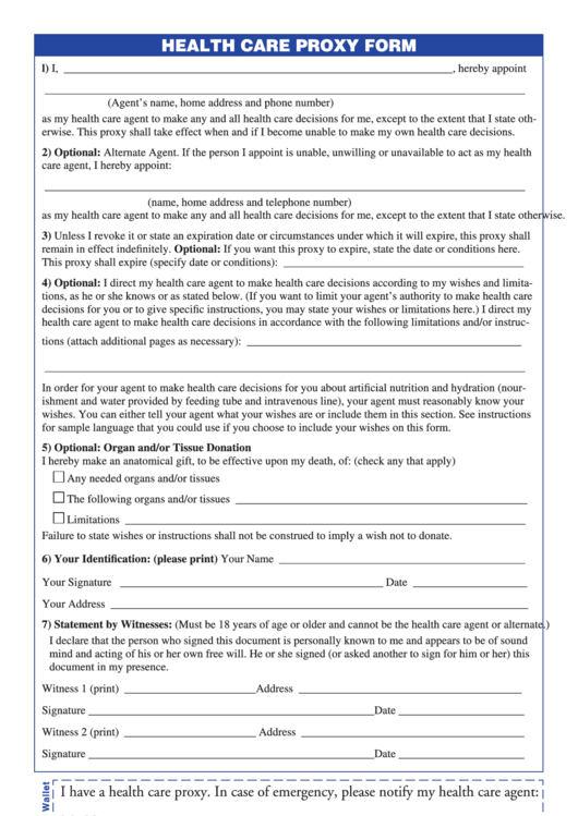 Free Printable Medical Proxy Form Printable Forms Free Online