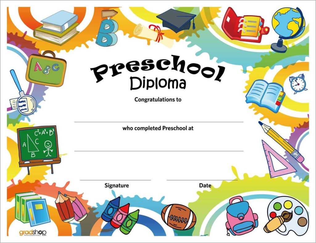 Free Printable Pre K Diploma Certificates