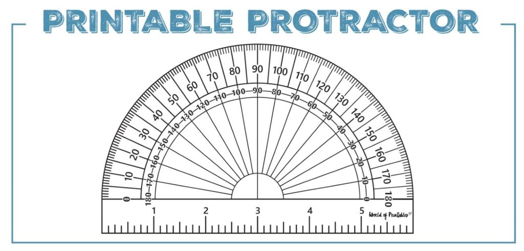 Free Printable Protractor Actual Size Printable Form Templates And 