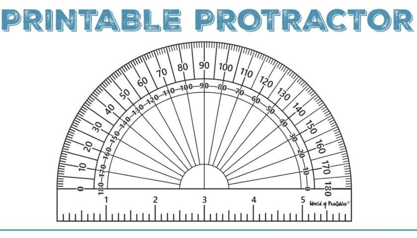 Free Printable Protractor Actual Size Printable Form Templates And