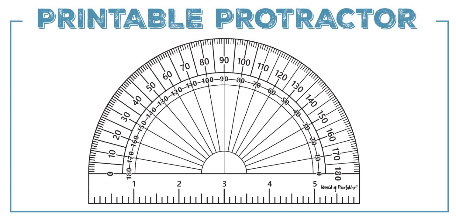 Free Printable Protractor Actual Size Printable Form Templates And