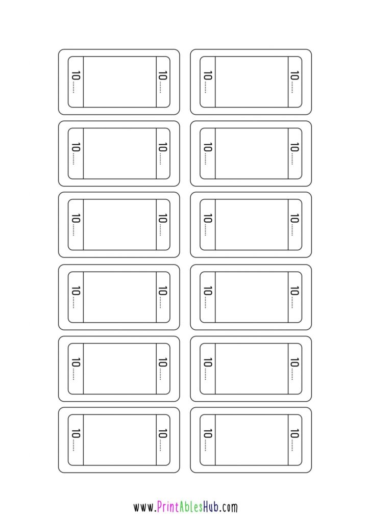 Free Printable Raffle Tickets With Blank Template PDF Printables Hub