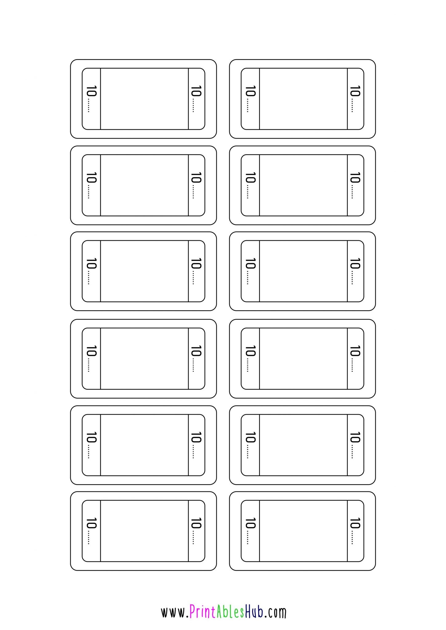 Free Printable Raffle Tickets With Blank Template PDF Printables Hub