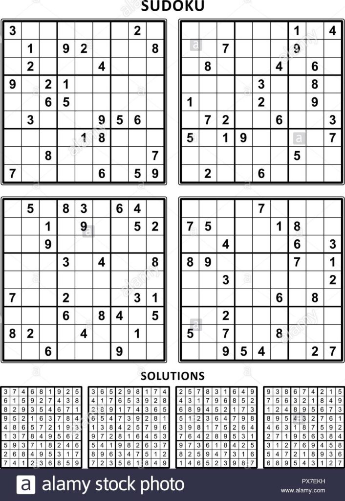 Free Printable Sudoku 4 Per Page