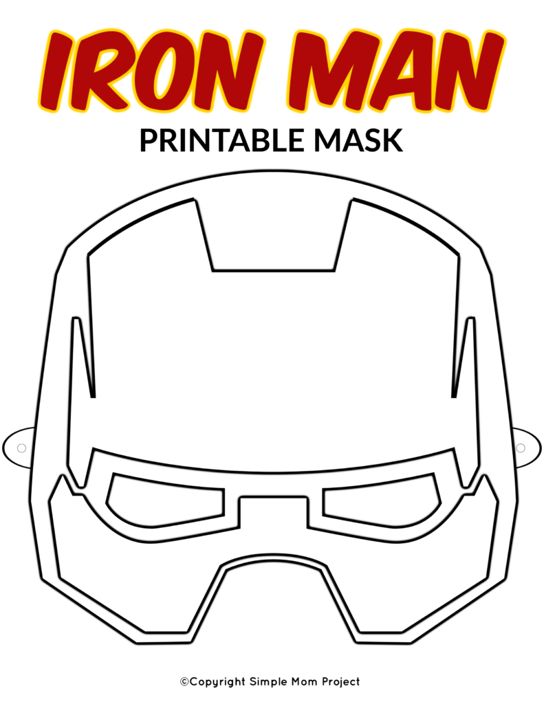 Free Printable Superhero Face Masks For Kids Simple Mom Project